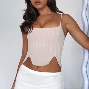 White Fox Living Large Bustier Beige